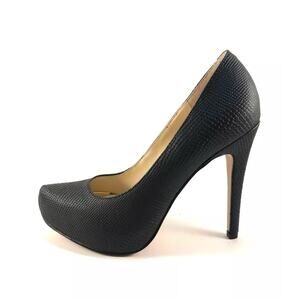 Jessica Simpson Parisah Matte Black Snake High Heel Platform Pumps 10M